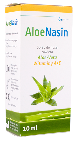 AloeNasin spray do nosa z wit A+E i Aloesem 10 ml